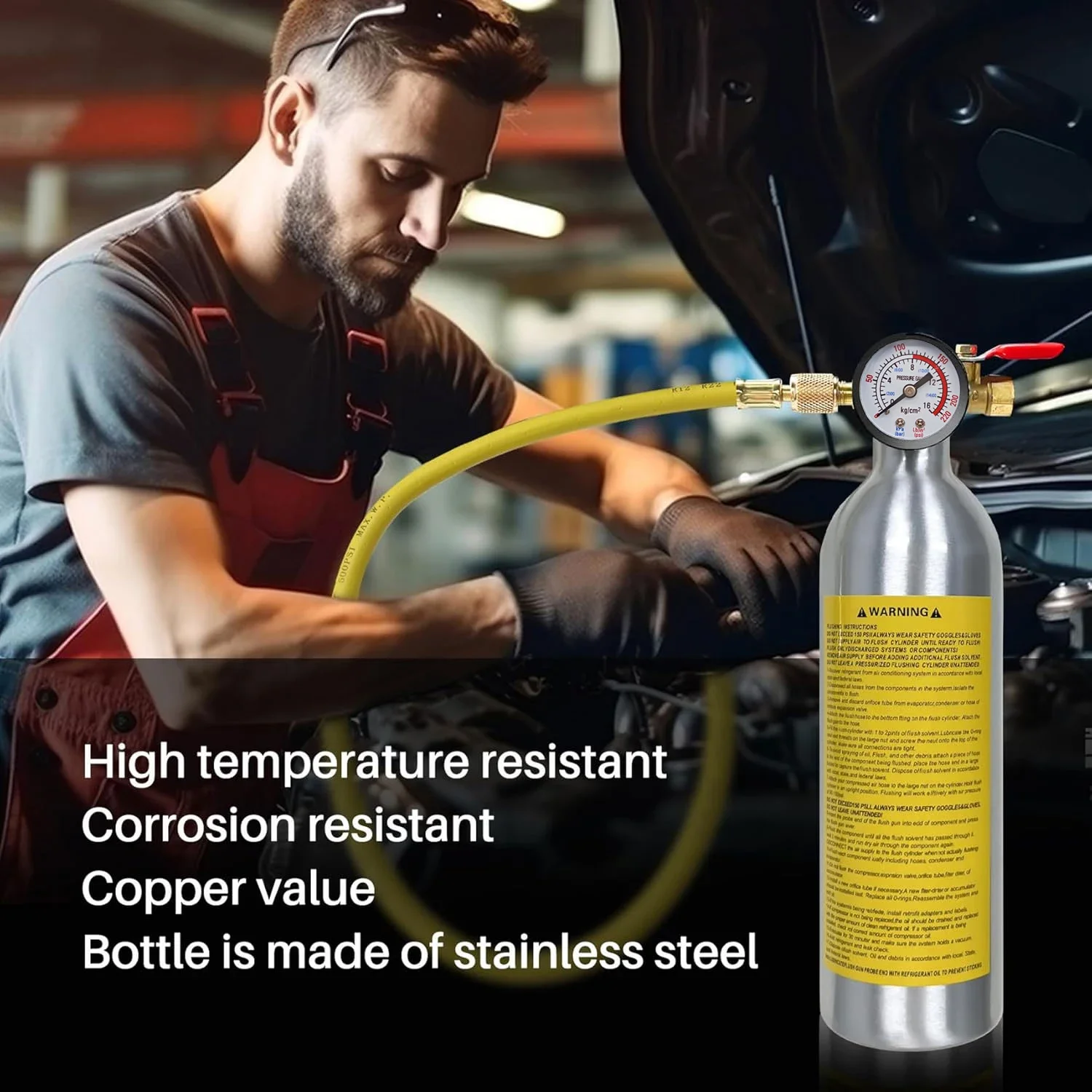 Spülset für Klimaanlagen, Spülset zum Reinigen von Rohren für Klimaanlagen im Auto, Spülset für Klimaanlagen R134A Image