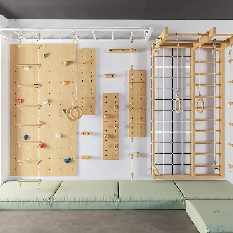 Kletterwand Kinderplatz Indoor Kindergarten Körperliche Bewegung Outdoor-Klettergerüst Image