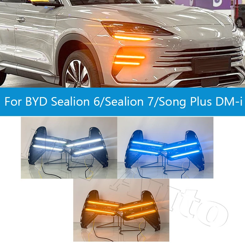 Per 2023-2025 BYD Sealion 6 BYD Sealion 7 BYD Song Plus DM-i Fendinebbia anteriori Luci di marcia per paraurti anteriore diurna