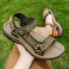Outdoor Open-Toe Sandalen Sommer Herren Atmungsaktive Wanderschuhe Wasser Strand Sandalen Rutschfeste Flache Mann Gehen Größe 40-45