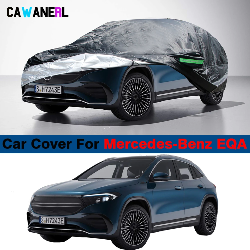 Copertura Auto nera per Mercedes Benz H243 EQA 250 300 350 impermeabile Auto anti-uv sole pioggia neve protezione dal vento copertura antipolvere