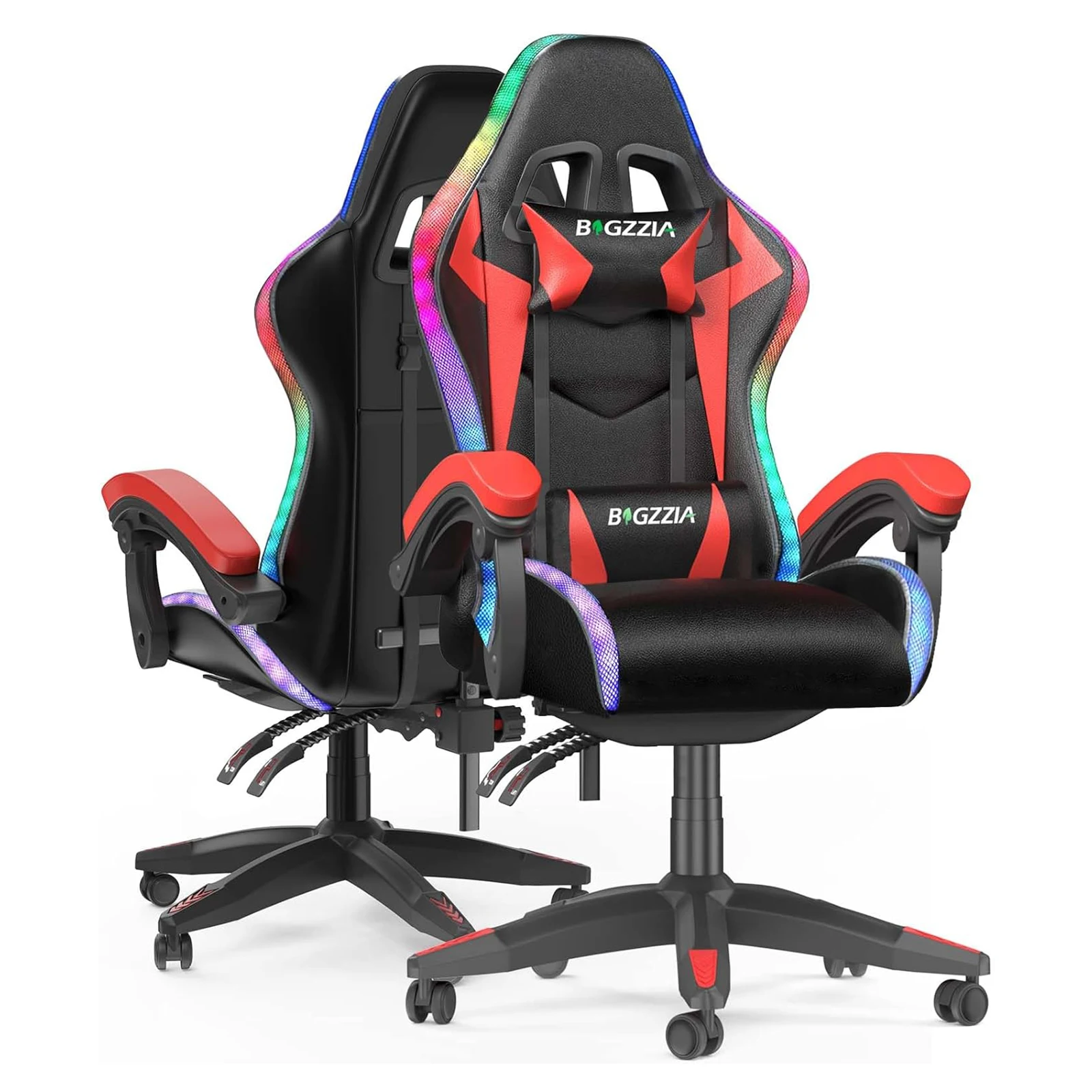 Gaming Chair with LED RGB Gaming Chairs Ergonomic PC Chair with Headrest Gaming Chair RGB Light Lighting Computer Chair Image