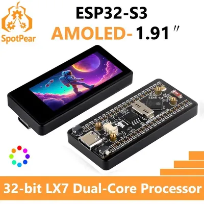Waveshare ESP32-S3 1.91inch AMOLED Display Development Board 240×536 Pixels 32-bit LX7 Dual-Core Processor For Arduino LVGL