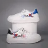 Kinder Freizeit schuhe Cartoon Frühling Herbst Mode Low Top Jungen Sport Pu Leder weiße Schuhe Sneaker Größe 25-36