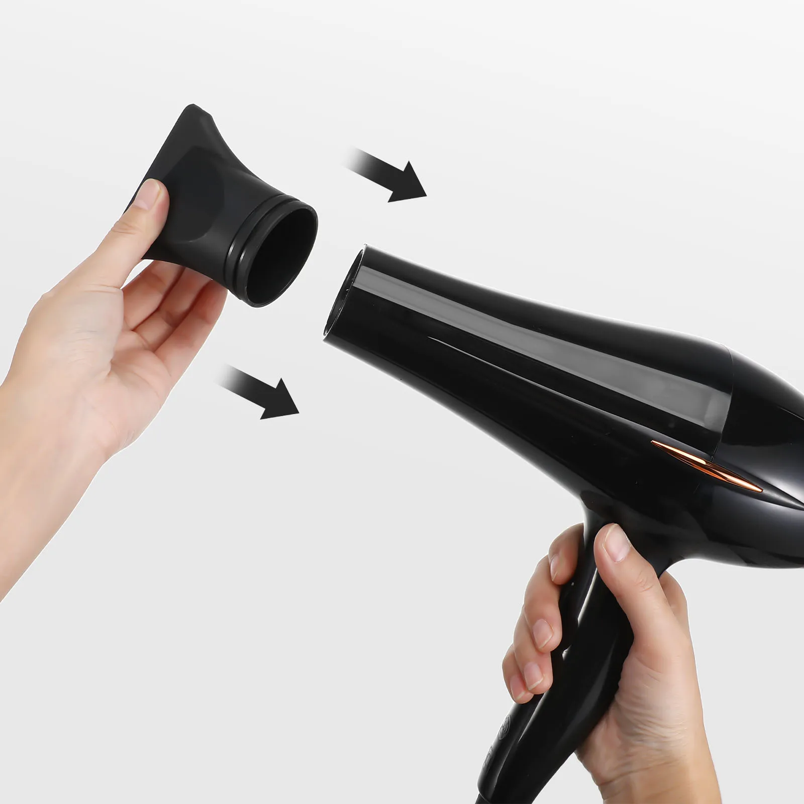 2Pcs Haar Trockner Diffusor Düse Diffusoren Schlag Ersatz Haartrockner Befestigung Flache Ende Düse Reise Friseur Styling Werkzeug Image