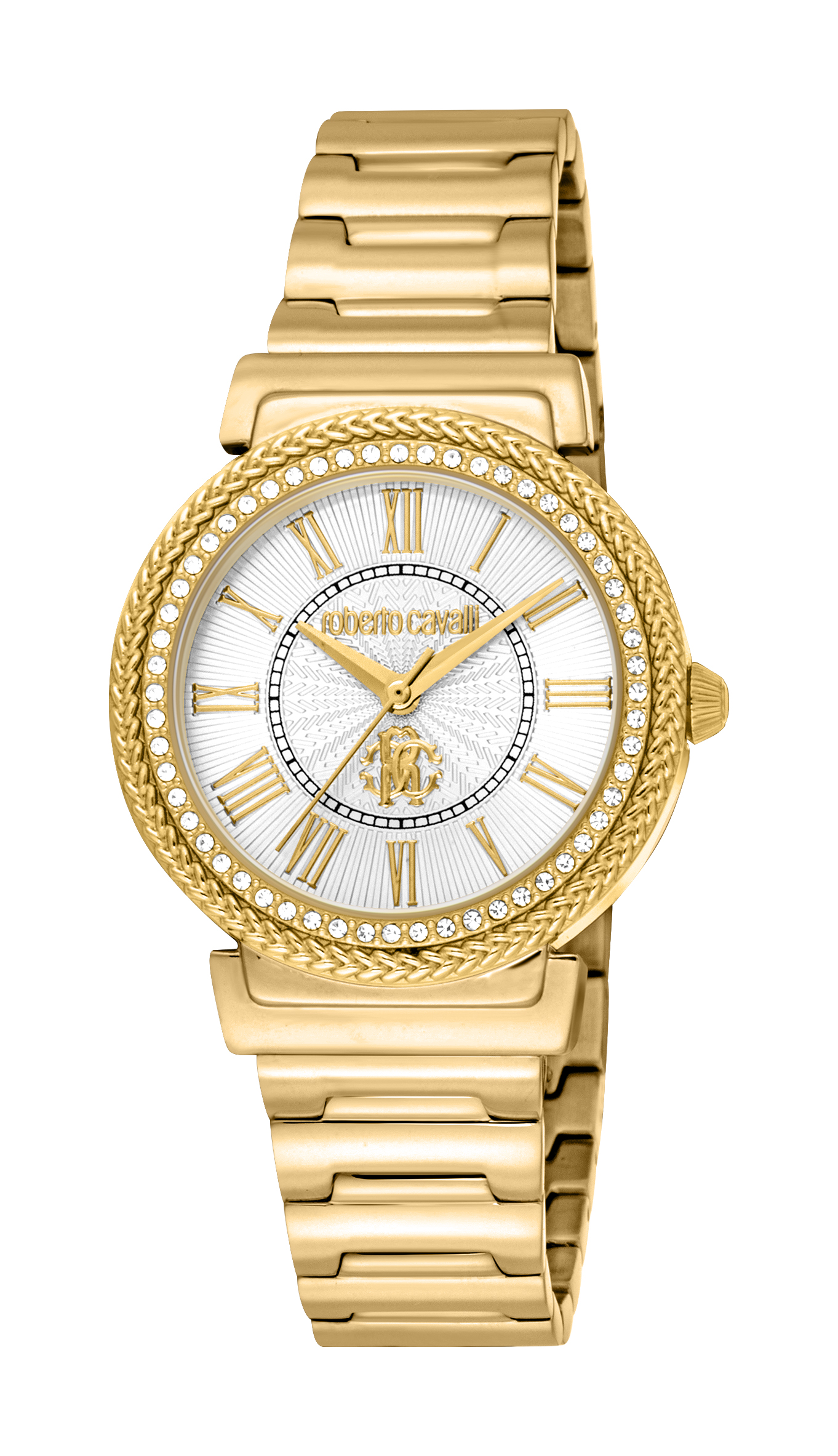 Roberto Cavalli Womens Women Stainless Steel Gold Color Watch - One Size | Roberto Cavalli Sale | Discount Designer Brands