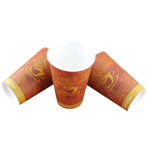 1000 Kaffeebecher Coffee to go "Espresso Gold" Slim Line 300 ml Ø 80 x 115 mm Image