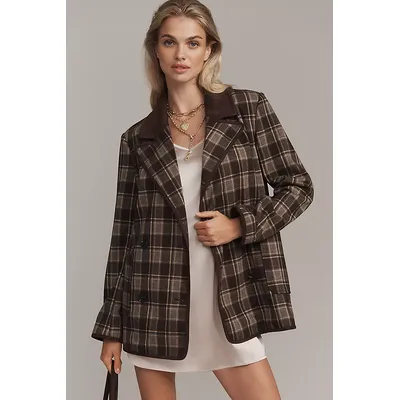 Avec Les Filles Tipped Blazer