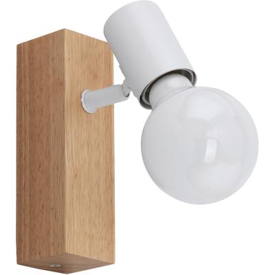 EGLO Deckenspot "TOWNSHEND 3 Strahler, Stahl und Holz, E27, Schlafzimmerlampe, Lampe", braun (braun, weiß), B:5cm H:16,5cm, Lampen, Spot, Wohnzimmerlampe, Flur, L16,5 x B5 cm, braun, weiß, 1X10W exkl. Image