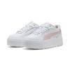 Sneaker PUMA "Karmen II Idol Sneakers Damen", Gr. 35.5, weiß (weiß mauve mist pink), Obermaterial: Synthetik, Kuhleder, Textil; Futter: Textil; Innensohle: Textil; Laufsohle: Gummi, Schuhe