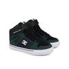 Sneaker DC SHOES "Pure High-Top EV", Kinder, Gr. 2,5(33,5), grün, navy, schwarz, Obermaterial: Leder / Futter: Textil / Außensohle: Gummi, Schuhe
