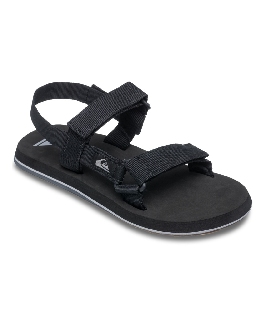 Sandale QUIKSILVER "Monkey Caged", Herren, Gr. 9(42), schwarz (schwarz 3), Obermaterial:Obermaterial: Textil [Chemiefaser] / Außensohle: Gummi;, Schuhe Sandale