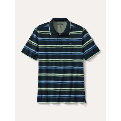 Walbusch Herren Comfort Stretch Polo-Hemd Gruen gestreift Image