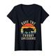 Damen Save The Chubby Unicorns Vintage Funny Nashorn Animal Rights T-Shirt mit V-Ausschnitt