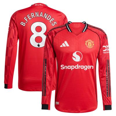 Manchester United adidas Authentic Heimtrikot 2025-26 - Langarm mit Aufdruck B. Fernandes 8 Image