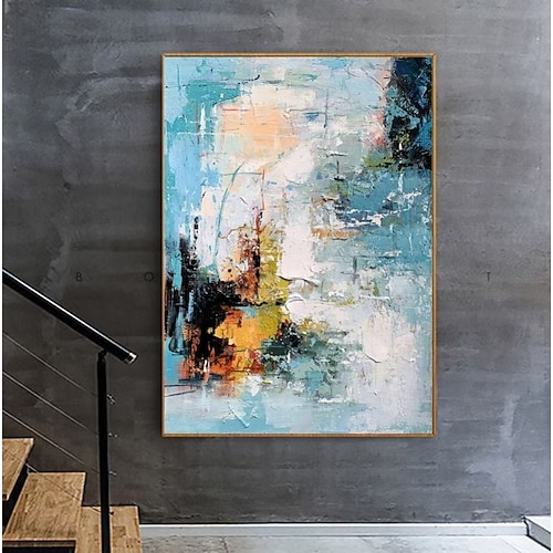 handgefertigte Ölgemälde Leinwand Wandkunst Dekoration moderne abstrakte Farbmalerei für Wohnkultur gerollte rahmenlose ungedehnte Malerei Image