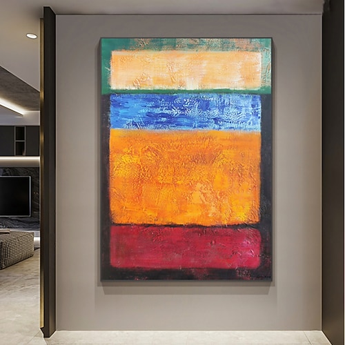 handgefertigtes Ölgemälde auf Leinwand, Wandkunst, Dekoration, modern, abstrakt, für die Inneneinrichtung, gerollt, rahmenlos, ungedehntes Gemälde Image