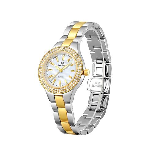 Damen Quarzuhr Armbanduhr Stoßfest Wasserdicht Legierung Beobachten