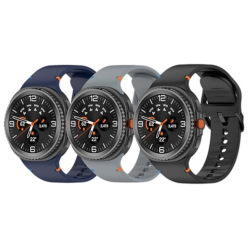 6er Pack Uhrenarmband für Samsung Galaxy Uhr 8 40/44mm Watch 8 Classic 46 mm Silikon Ersatz Gurt Niedlich Damen Herren Sportarmband Moderne Schnalle Armband Image