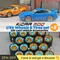 1/64 Modellauto Gulf Series Wheels Gummireifen (Reifenabdeckung abnehmbar) für Hot Wheels Hobby Modified Parts 5 Sätze/Pakete