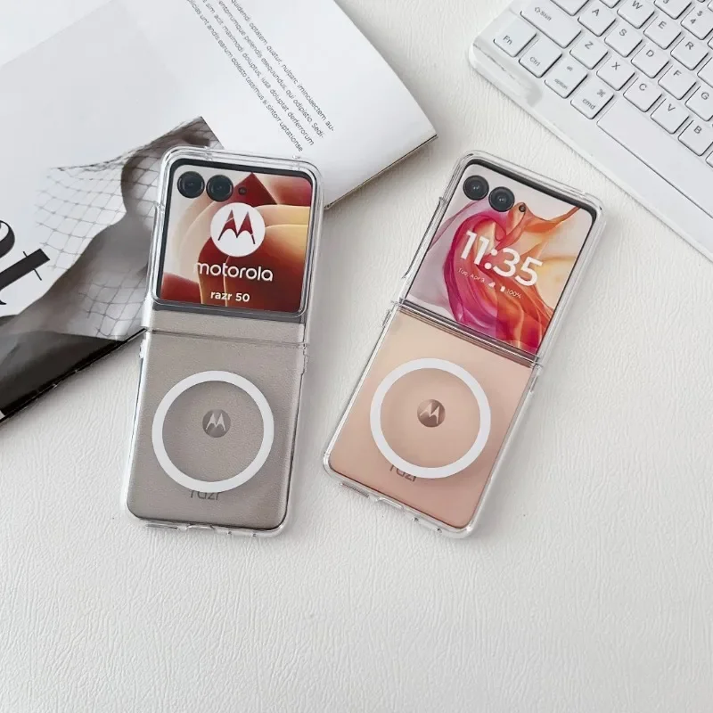 Transparente magnetische Handyhülle für kabelloses Laden für Motorola Razr 60 pro 50 Ultra, kompatibel mit Mooto Razr 60 50 Image
