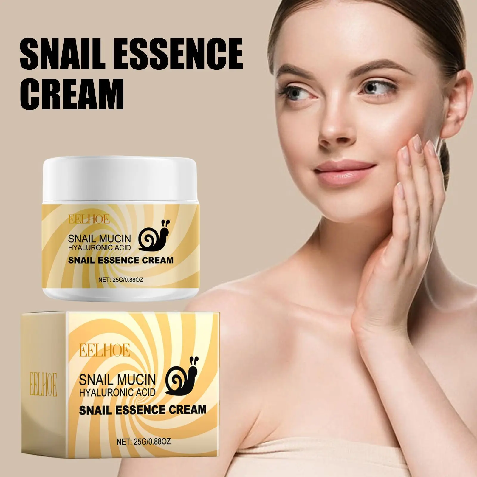 EELHOE Snail Mucin Cream Verbessert die Elastizität der Haut, feuchtigkeitsspendendes Hautaufhellendes Produkt, Sommersprossenentfernung, Creme zur Entfernung dunkler Flecken Image