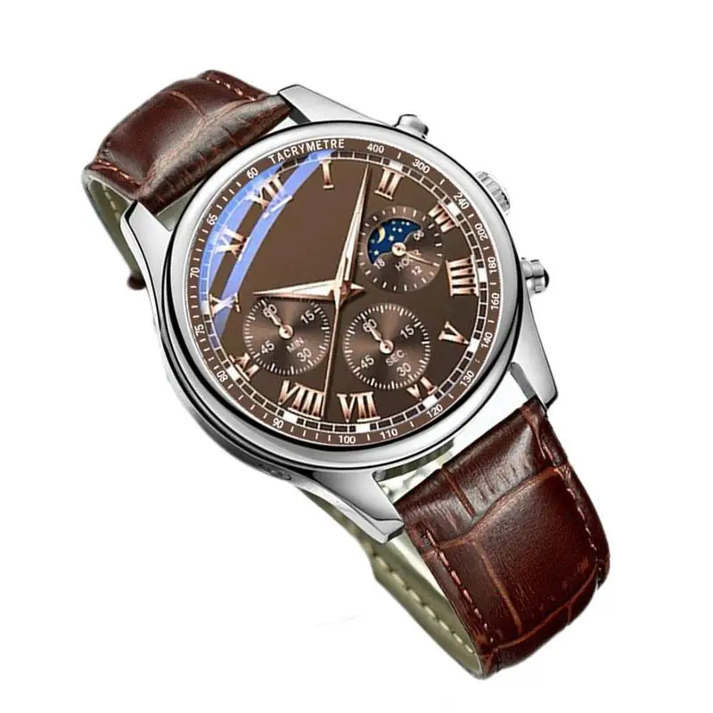 Classic Watch Casual Man Wristwatch Leather Strap Watch Mens Casual Wristwatch Business Watch for Men Fashion Accessories Watch