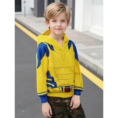 Deadpool Wolverine Film 3D-Druck Dress Up Kostüm Kind Reißverschluss Hoodie Super Hero Mode Anime Kind Reißverschluss Cartoon Top Hip Hop Image