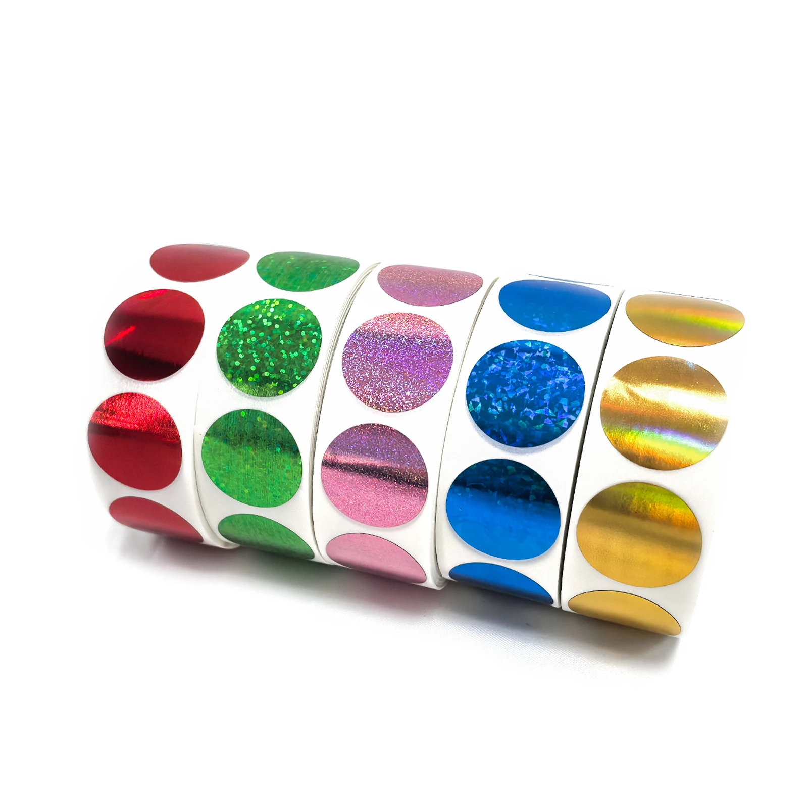 Rubbeletiketten, 16 x 16 mm, rund, 1000 Stück, Rubbelaufkleber, holografisch, leer, für Geheimcode-Abdeckung, Heimspiel, Hochzeitsnachricht Image