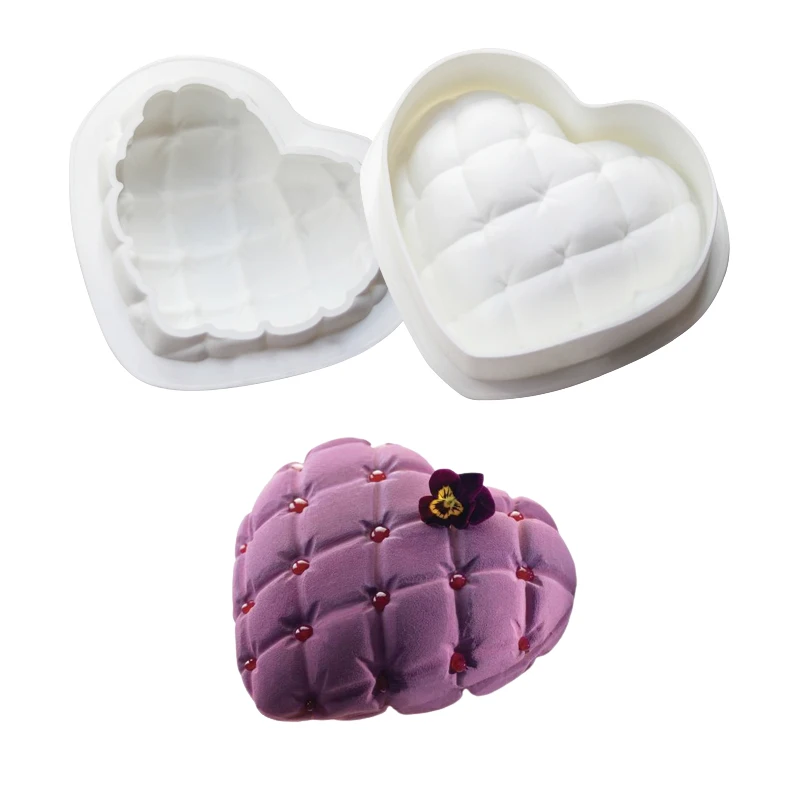Hochzeit Valentinstag Herzförmige Silikon Kuchen Form Küche Liefert Mousse Kuchen Formen Dessert Backen Werkzeuge Gebäck Backformen Image