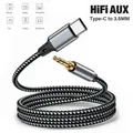 1m 1.5m 2m USB Tipo C A 3.5Mm Jack Cavo AUX DAC USB-C Adattatore Audio per Cuffie del Telefono Auto HIFI Stereo Audio connettore