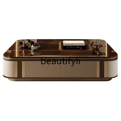 Italian light luxury living room home modern simple small apartment storage TV cabinet coffee table combination