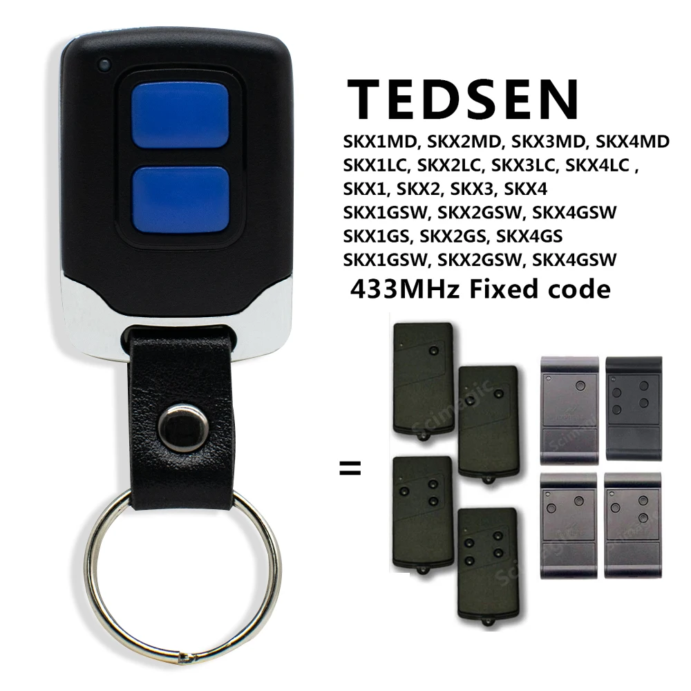 TEDSEN 433 MHz Klon-Fernbedienung für TEDSEN SKX1MD SKX2MD SKX3MD SKX4MD 433,92 MHz Festcode-Toröffner Image