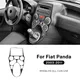 Adesivi per auto in fibra di carbonio per Flat Panda 2003-2011 Pannello console centrale Cambio Telaio Trim Decorazione automatica Adesivo protettivo