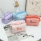 Borsa per cosmetici scozzese con nome personalizzato Borsa per il lavaggio da viaggio per ragazza Borse per il trucco portatili portatili con ricamo personalizzato