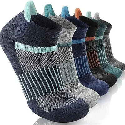 6 Pairs Merino Wool Ankle Running Hiking Socks Compression Support Breathable Thick Cushion No Show Socks for Women Men