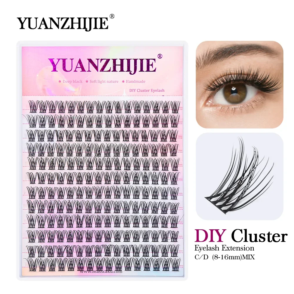 Super Günstige MASSCAKU Segmentierte DIY Handgemachte Make-up Gefälschte Wimpern Cosplay Wimpern Pinsel Bond maquillaje Make-Up Produkte Fan Image