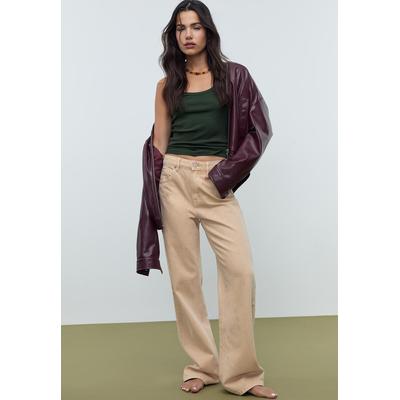 Stradivarius D92 straight wide jeans Stone 6