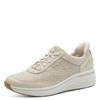 Slip-On Sneaker TAMARIS, Damen, Gr. 36, beige (creme), Textil, Lederimitat, sportlich, Schuhe, Keilabsatz, Schlupfschuh, Freizeitschuh in veganer Verarbeitung