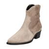 Bikerboots HÖGL "Högl Stiefelette Veloursleder", Damen, Gr. 40, grau (taupe), Veloursleder, casual, Schuhe