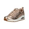 Sneaker SKECHERS "Skechers Sneaker Leder", Damen, Gr. 41, gold, Leder, casual, Schuhe