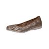 Ballerina CAPRICE "Caprice Ballerinas Leder", Damen, Gr. 39, grau (taupe), Leder, casual, Schuhe