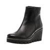 Keilstiefelette GABOR "Gabor Stiefelette Glattleder", Damen, Gr. 42, schwarz, Glattleder, casual, Schuhe