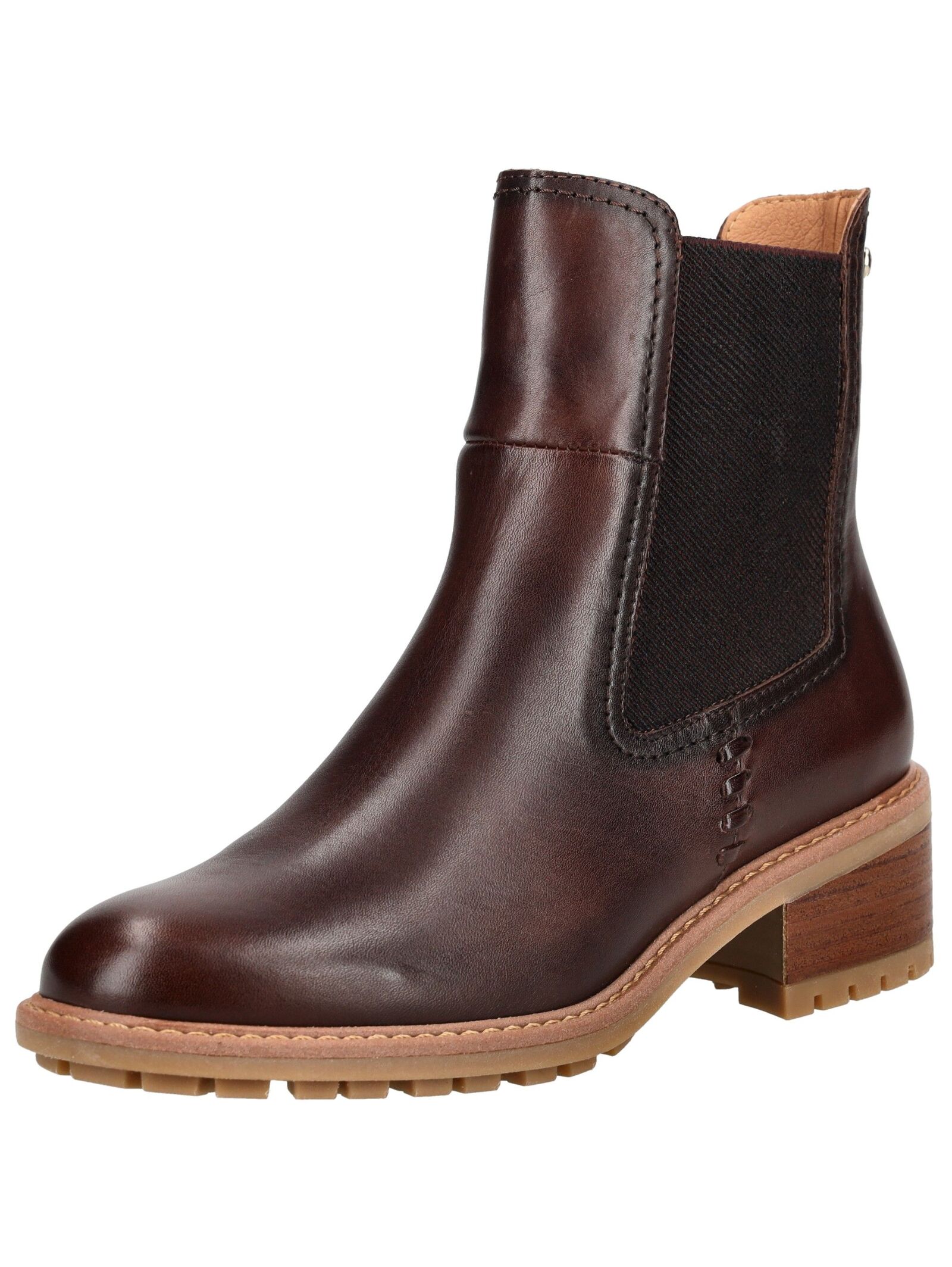 Stiefelette PIKOLINOS "PIKOLINOS Stiefelette Leder/Textil", Damen, Gr. 40, braun (dunkelbraun), Leder, Textil, Schuhe