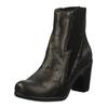 High-Heel-Stiefelette FLY LONDON "Fly London Stiefelette Leder", Damen, Gr. 39, grau (graphite), Leder, casual, Schuhe