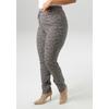 Schlupfhose ANISTON PLUS, Damen, Gr. 54, N-Gr, grau (anthrazit), Obermaterial: 70% Viskose, 27% Polyamid, 3% Elasthan, modisch, figurumspielend lang, Hosen, in angesagtem Animal Print - NEUE KOLLEKTION