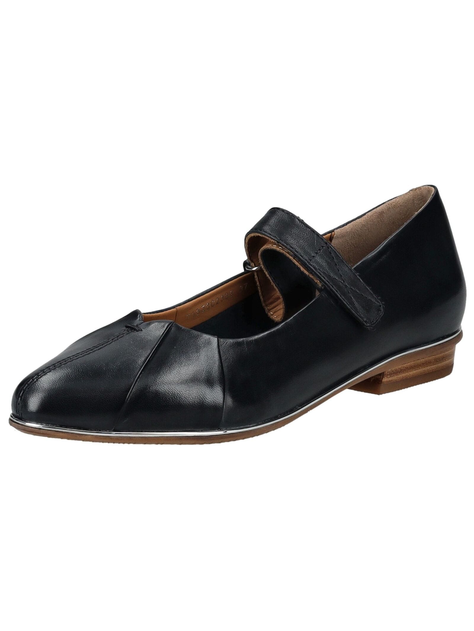 Riemchenballerina EVERYBODY "Everybody Ballerinas Leder", Damen, Gr. 39, blau, Leder, Casual, Schuhe