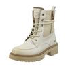 Schnürstiefelette MUSTANG SHOES "Mustang Shoes Stiefelette Lederimitat", Damen, Gr. 38, grau (ice), Lederimitat, casual, Schuhe