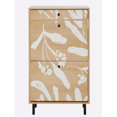 Schuhschrank HEINE HOME, beige (natur, weiß), B:60cm H:106cm T:24cm, MDF, Schränke Image