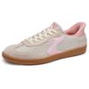 Slip-On Sneaker SKECHERS "HOTSHOT-EVERYDAY EASE", Damen, Gr. 40, beige (natur, rosa), Nylon, Veloursleder, Lederimitat, sportlich, Schuhe, Retro Sneaker, Schnürschuh mit Slip-ins